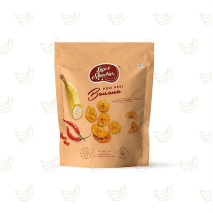 Super Munchies Vacuum Cooked Peri Peri Banana Chips, 50 gm