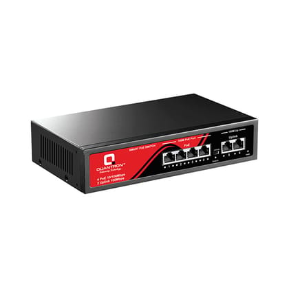 QUANTRON POE Switch QPOE-04 6 Port Fast Ethernet 10100Mbps Desktop-QUANTRON POE Switch QPOE-04 6 Port Fast Ethernet 10/100Mbps Desktop