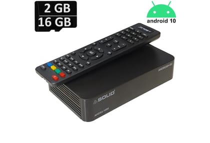 "SOLID AHDS2-1080 DD Free dish Suitable FTA Hybrid Android 10 Smart Box With ONE YEAR FREE OTT SUBSCRIPTION