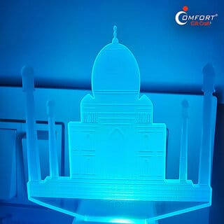 TAJ MAHAL 3D ILLUSION LIGHT RGB GIFT FOR COUPLE NIGHT LAMP DECORATION LED Night Lamp  (10 cm, MULTICOLOR)