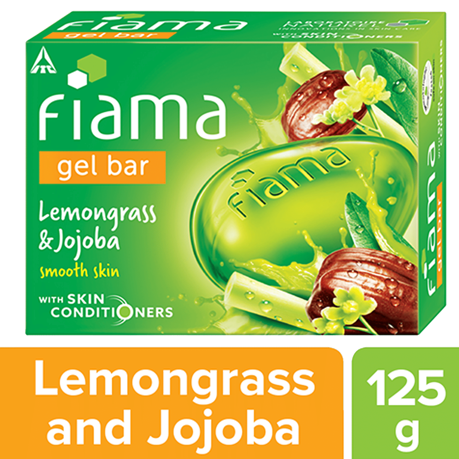 Fiama Lemongrass & Jojoba Gel Bar - Makes Skin Smooth, With Skin Conditioner, 125 G