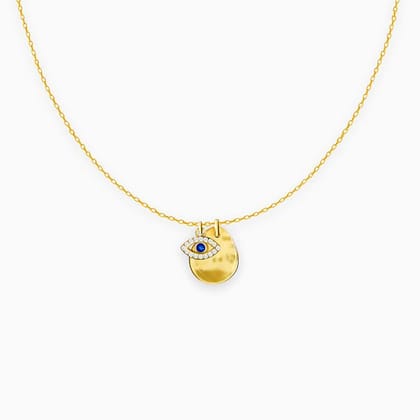 Golden Stare Of Evil Eye Necklace