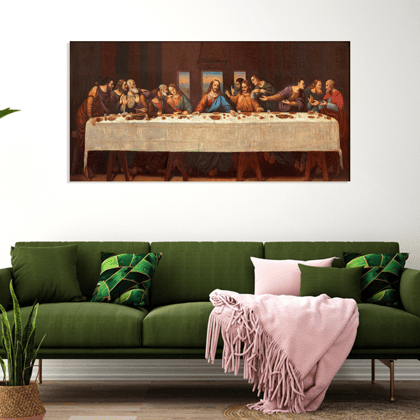 Last supper of Jesus & His Disciples Canvas Painting-Without Frame