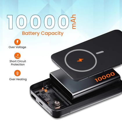 GIZMORE iMAG POWER 10000mAh 15W Strong Magnetic-GIZMORE iMAG POWER 10000mAh 15W Strong Magnetic - Black