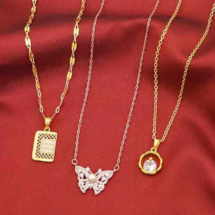 Latest and Stunning Gold Plated Necklace Chain Pendant For Women and Girls