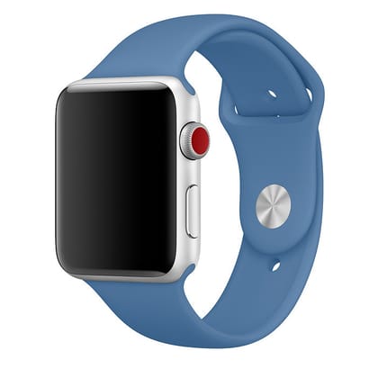 Sports Silicone Band for iWatch 42mm | 44mm | 45mm |-M / L / Denim Blue