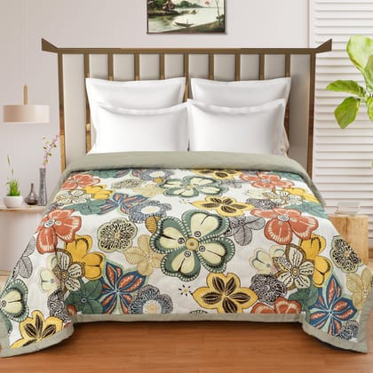 Beige Corpse Comforter 180 GSM AC Room Reversible Double Bed Comforter