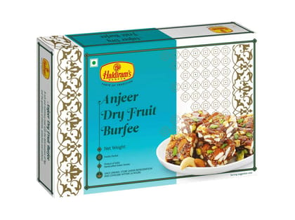 Haldiram's Anjeer Dryfruit Burfee Packed Sweets - 250 Gm