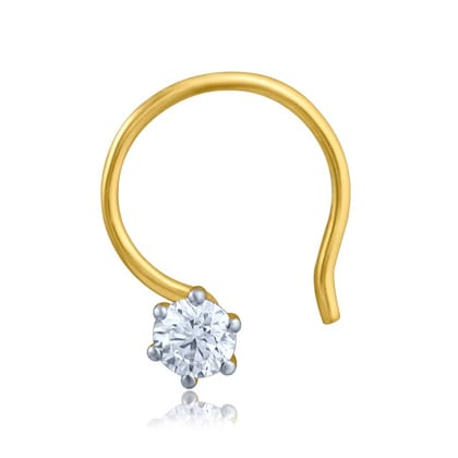 Senco Gold Glowy Simplicity Diamond Nose Pin