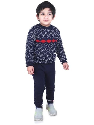 GTWO Woolen Knitted Full Sleeves Winter Warm Pullover Sweater with Pajami/Top and Bottom Set for Kids Baby Boys & Girls (Pack of 1) - None