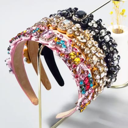 Show Me Off | Crystal Hair Band-Black