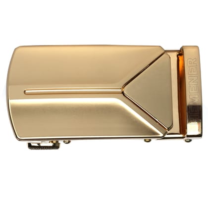 Hemener Men Metal Auto Grip Golden Glossy  Buckle