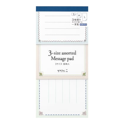 3-size Assorted Message Pad Decoration lines