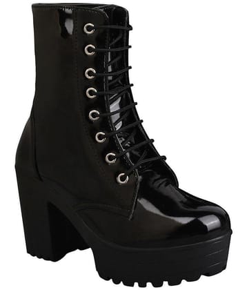 Shoetopia - Black Womens Ankle Length Boots - None