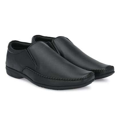 Egoss Comfortable Formal Slip On Shoes For Men-6 / Black / Limited Edition