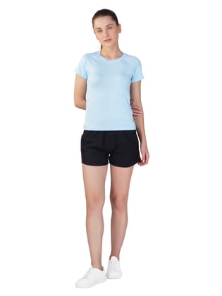 SG Women'S Round Neck T-Shirt for Womens & Girls | Ideal for Trail Running, Gym Fitness & Training, Jogging, Regular & Fashion Wear-S / Sky Blue