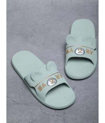 Fabbmate Sea Green Women's Slide Flip Flop - None