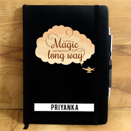 A Little Magic Personalized Diary-Black