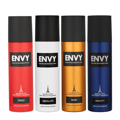 ENVY Speed + Absolute + Rush + Gravity Deodorant Combo -480ml