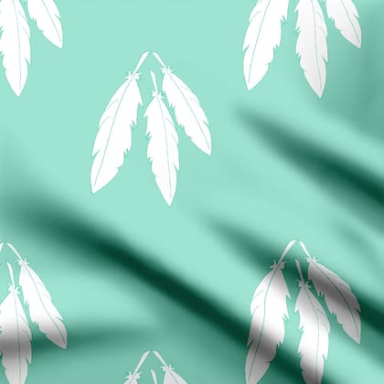 Unidirectional feather green-Cotton