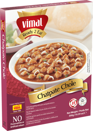 VIMAL Ready to Cook and EatChatpate Chole Instant Mix Vegetarian with No Added Preservative and Colours - 300g Pack of 2