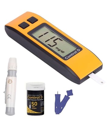 Control D Glucometer with 50 Strips Expiry Aug 2024