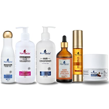 Hair Oil, Dandruff Control Shampoo, Conditioner, Serum, Hair Mask & Hair Growth Vitalizer Combo