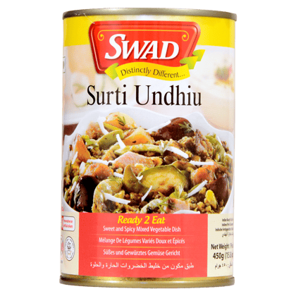 SWAD Ready to Cook and EatGujarati Combo Pack Of Surti Undhiu/Patra Curried/Baign Bharta Instant Mix Vegetarian with No Added Preservative And Colours - 450gm Each (Pack of 3)