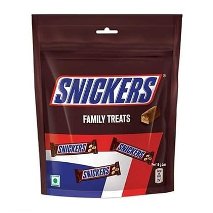 Snickers Family Treats Peanut Filled Chocolate, 168 gm