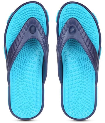 Paragon - Navy Blue Mens Massage Flip Flop - None