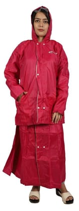 Romano nx 100% Waterproof Heavy Duty Double Layer Hooded Rain Skirt and Jacket for Women in a Storage Bag-Large