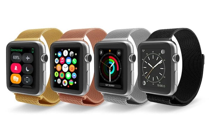 Magnetic Milanese Loop Apple Watch Band (42/44/45 mm)-Silver