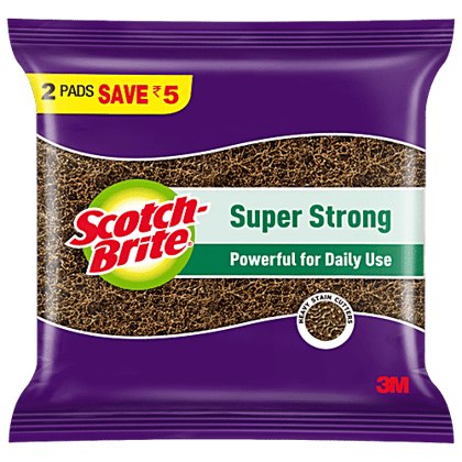 Scotch brite Super Strong, Scrubber for Tough Stain Removal, 2 pcs