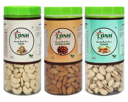 DRY FRUITS COMBO 750 GRAM  PACK  250G X 3 PC