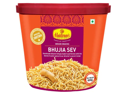 Haldiram's Bhujia Sev Jar Namkeen - 600gm