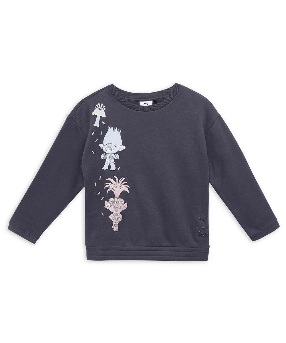 PUMA x TROLLS Kid's Relaxed Fit Graphic Crew Neck Sweatshirt