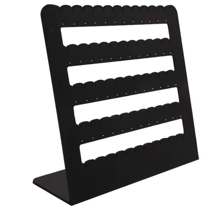 Acrylic Earring Display Stand For 30 Pairs (24 + 6 Pairs) 11 Inch Rectangle [Black] (Sold as 1 piece)-1 Piece