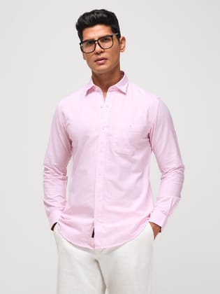 Textured Striped Shirt-M/38 / Pink