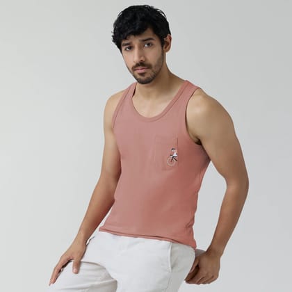 Renew Combed Cotton Tank Tops Pink Punch S