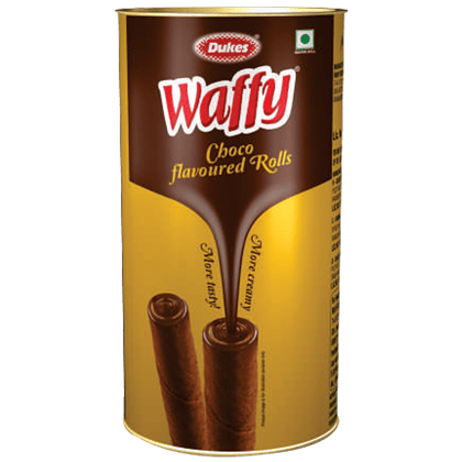 Dukes Waffy Choco Flavoured Rolls - Crunchy, Crispy, 300 g