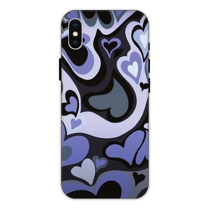 Purple Mini Hearts - Hard Cases For Apple iPhone Models-Apple iPhone X