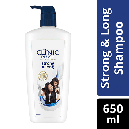 Clinic Plus Strong & Long Health Shampoo - Plus Milk Protein, 650 Ml Bottle