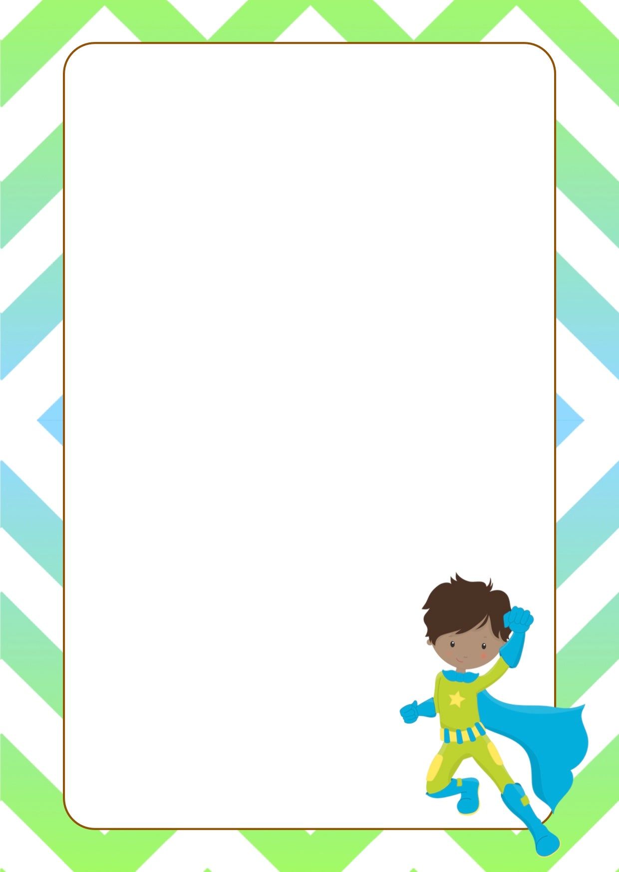 Note Pad - Super Hero-Blue & Green / Non-Personalised