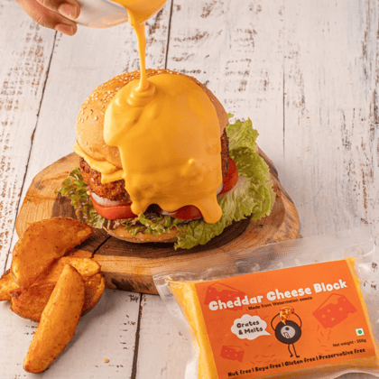 Vegan cheddar cheese block