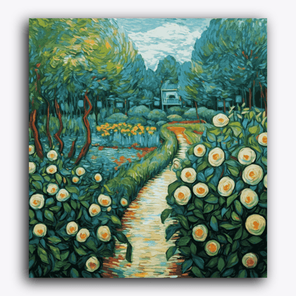 Garden Van Gogh Style-Without Frame / 18x20 inch / 24 Palette