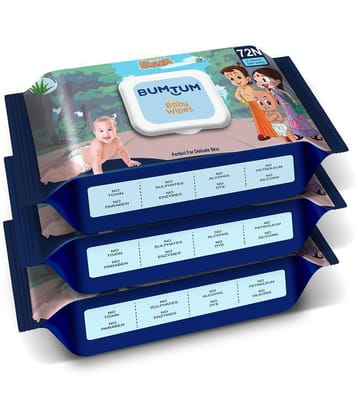 BUMTUM - Scented Wet wipes For Babies ( Pack of 3 )