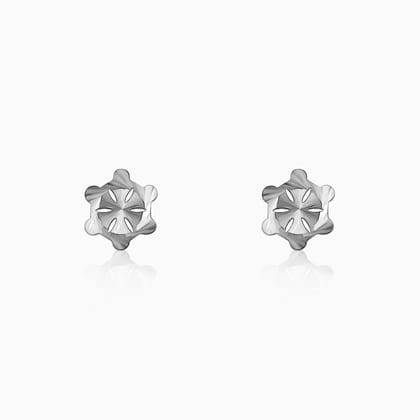 Silver Flower Stud Earrings