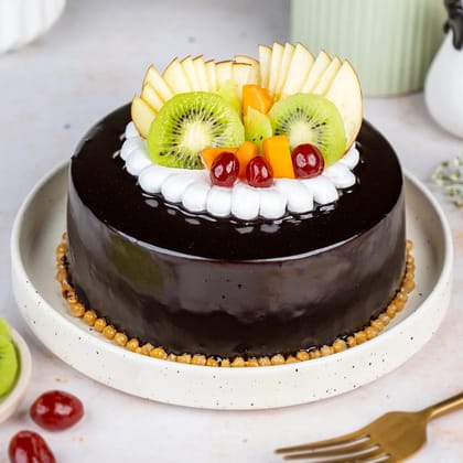 Fruit Chocolate Cake 1 Kg Eggless