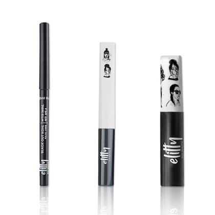 Ultimate Black Combo Black eyeliner Mascara Kajal - Pack of 3-Ultimate Black Combo (Black eyeliner, Mascara, Kajal) - Pack of 3