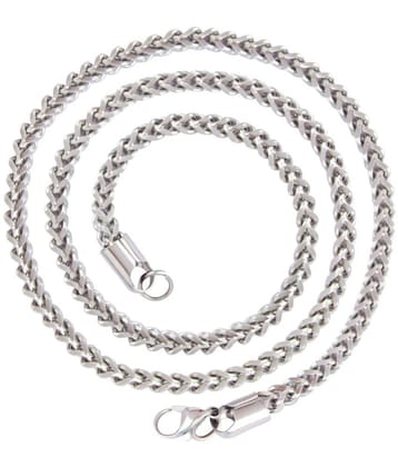 Thrillz Silver Plated Stainless Steel Chain ( Pack of 1 ) - None